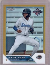 JACKSON CHOURIO 2023 Topps Pro Debut Chrome #PDC-40 Gold Refractor #17/50