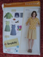 Sewing Pattern Plus A Line Waisted Dress Jacket Simplicity K2209 14 16 18 20 22