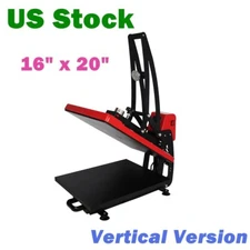 16" x 20" Auto Open Heat Press Machine for T-shirt Vertical Clamshell US Stock