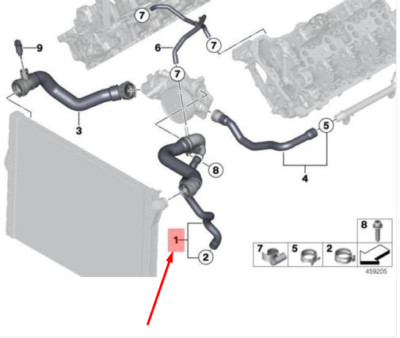 NEW BMW M5 F10 ENGINE COOLANT HOSE 11537846363 7846363 | eBay 