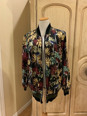 zara printed bomber jacket