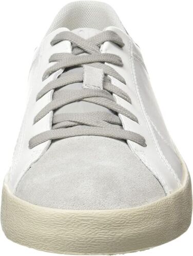 GEOX WARLEY LOW TOP MEN'S LEATHER RESPIRA SNEAKERS -WHITE/GRAY (US SIZE 10/10.5) - Picture 3 of 10