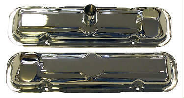 1964 Pontiac GTO, LeMans, Tempest Chrome Valve Covers, Pair - Picture 1 of 1