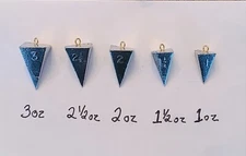 Pyramid Sinkers weights *Quantity 25*  Sizes 1, 1 1/2, 2, 2 1/2 or 3oz FREE SHIP