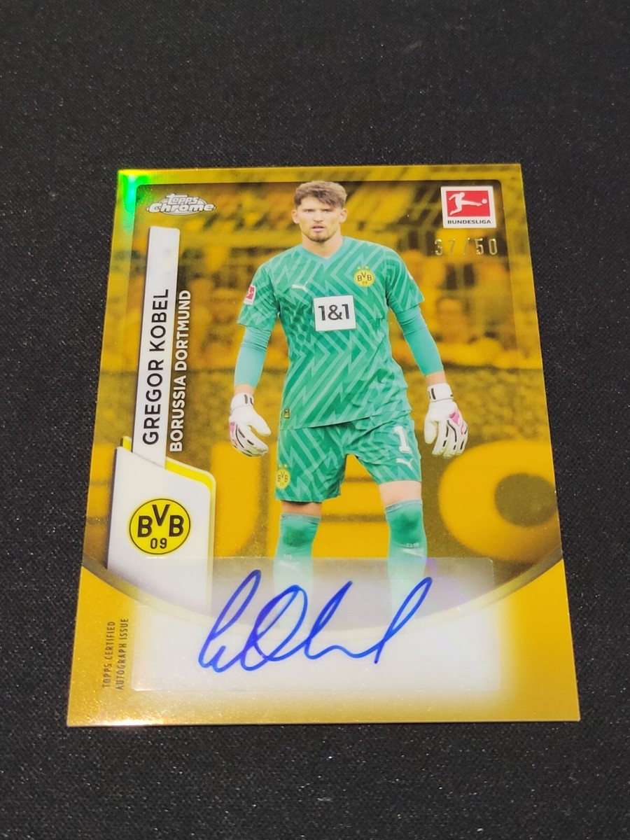 Gregor Kobel Topps Chrome Gold Auto /50 Bundesliga BCA-GK Dortmund 