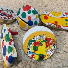 VINTAGE 5 Tin Noise Makers; Circa 1950-60  s; New Years Eve, Tin, Collectible