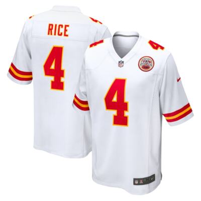 Kansas City Chiefs Rashee Rice #4 Nike Men's White Official NFL Game Jersey 