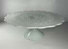 Vintage 1958-1964 Fenton Large Milk Glass "Spanish Lace" Wedding Cake Stand 13"