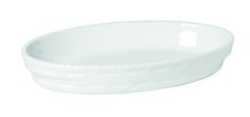 Pirofila forno in Porcellana ovale impilabile Bianca Wersal 24 cm