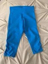 EUC Lululemon Crop Leggings, Size 4 - Beach Blanket Blue, Luon, Wunder Under