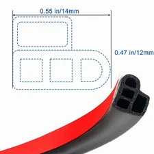 For Hyundai Car Door5M L-Shape Soundproofing Sealing Rubber Edge Strip Protector