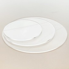 Tagliere per torte da 6 a 12 pollici riutilizzabile trasparente lucido acrilico disco rotondo in più set