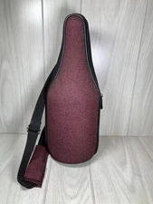 Wine Bottle Carrier Caddy O Burgundy Cooler Insulated Hand Strap