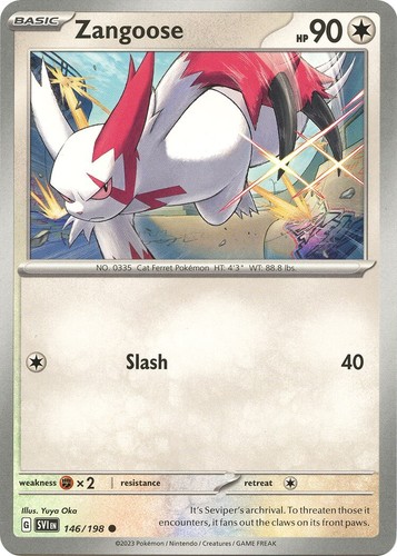 4x Zangoose 146/198 Scarlet & Violet Pokemon TCG Card NM | eBay