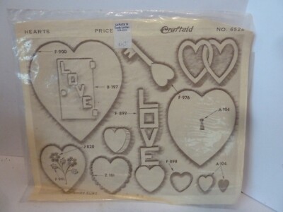 Craftaid Leather Templates Plastic Pattern  Hearts - NEW