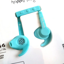 Happy Plugs Turquoise Wired Earphones, Mic & Volume Control, Water Resistant
