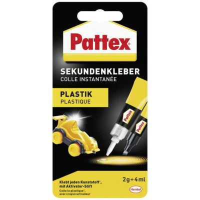 PATTEX 9H PSA1C PLASTIK - SEKUNDENKLEBER - 2 g + 4ml - HENKEL # NEU OVP