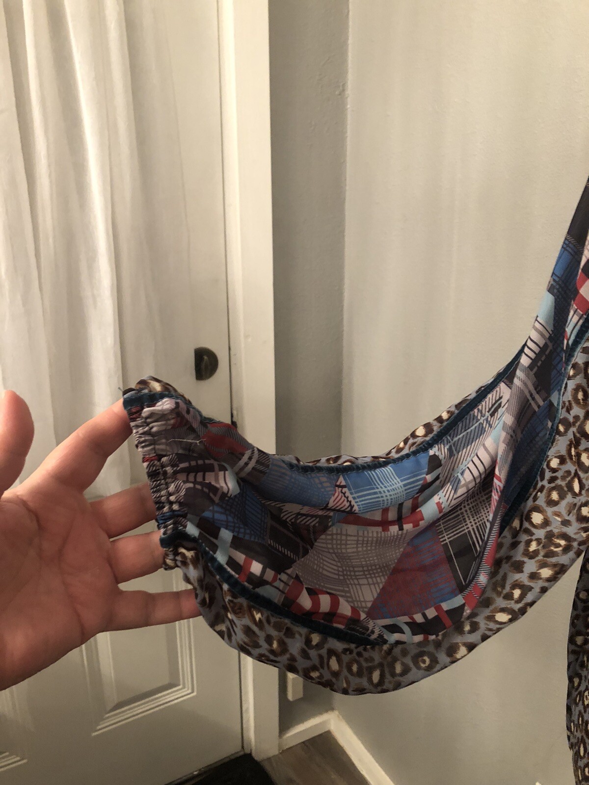 Double D Ranch Patchwork Embroidered Leopard Elas… - image 6