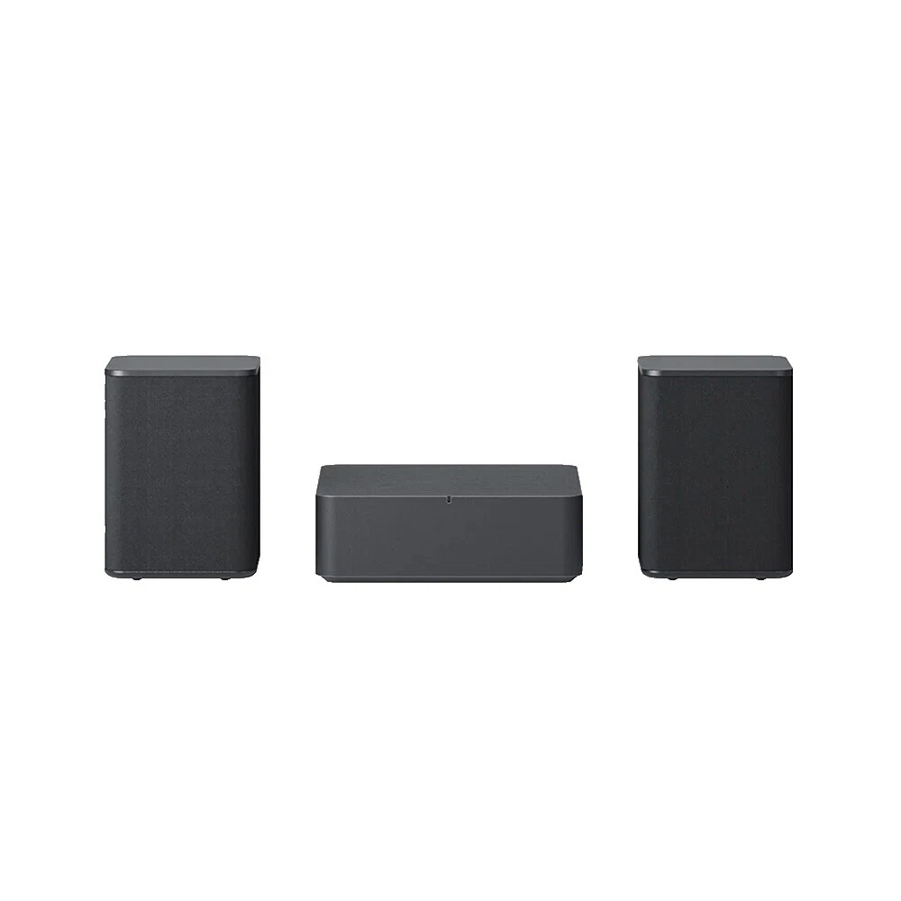 LG Black Home Speakers and Subwoofers