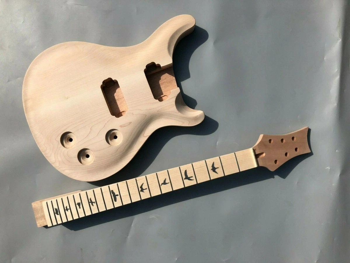 DIY 1 set Unfinished Guitar Neck And Body Electric Guitar Kit eBay