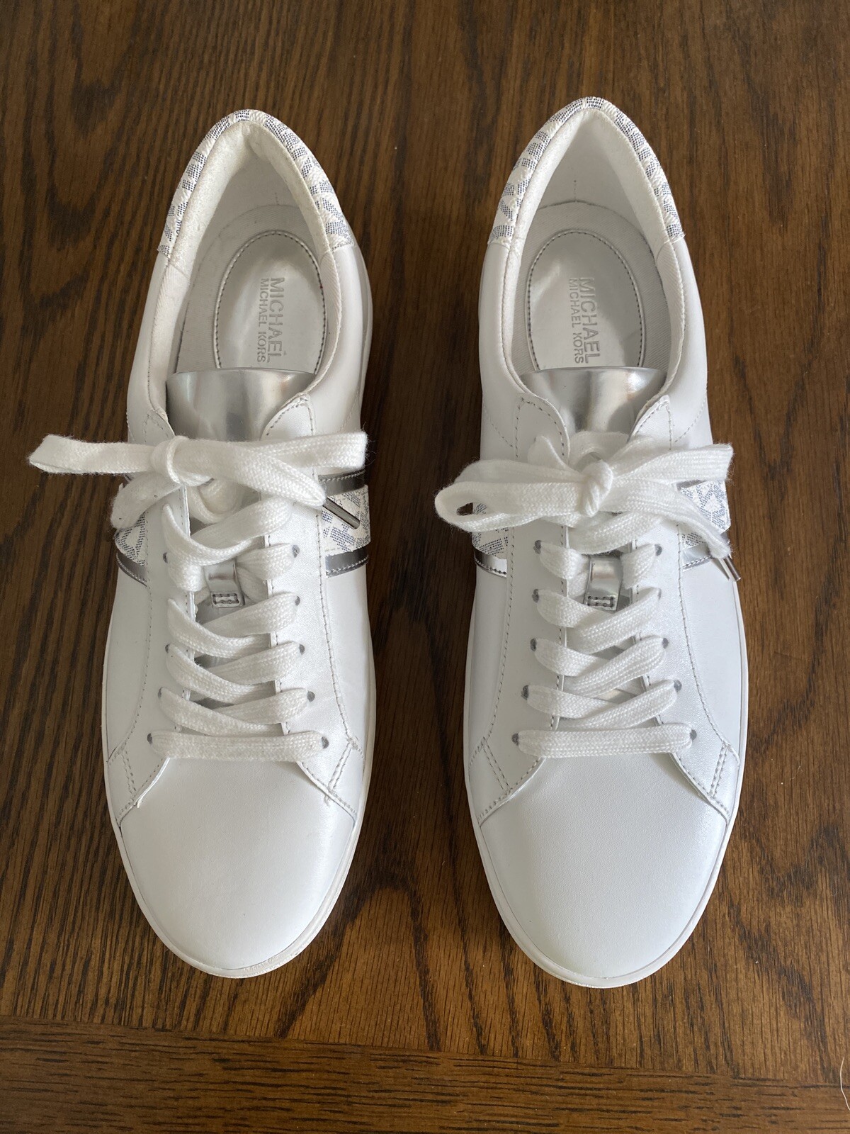 michael kors irving lace up silver