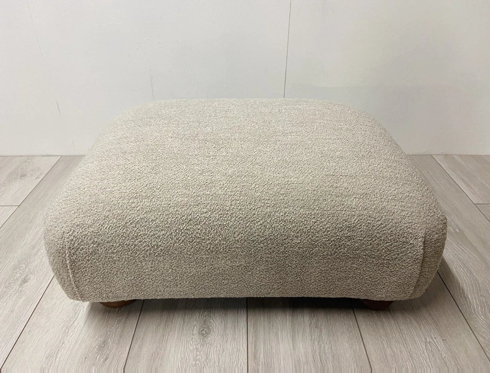 Grey Boucle Teddy Footstool - Image 2 of 4