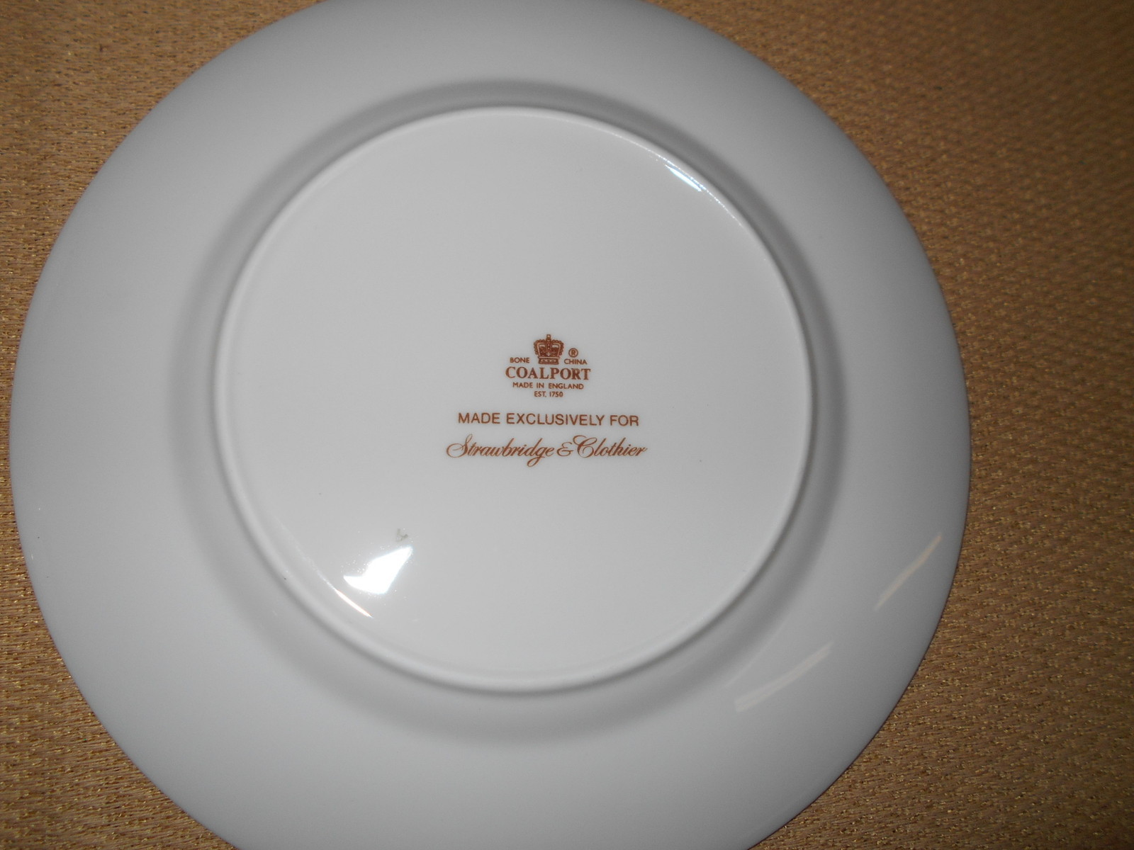 Coalport Porcelain Luncheon Set Pink Roses On Rim COA217 Strawbridge & Clothier