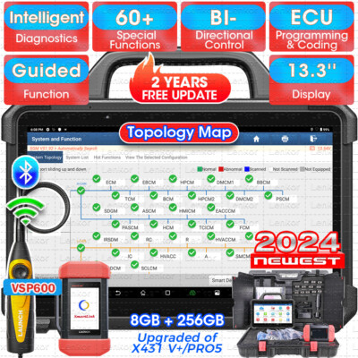 LAUNCH X431 PAD VII Intelligent Diagnostic Scanner J2534 Programming Key Coding