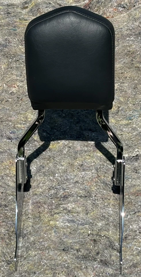 Respaldo moto Harley Davidson con barra cromada protector acolchado liberación rápida Foto 2 de 4