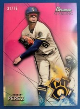 2021 Bowman Sterling Prospect Magenta Refractor Hedbert Perez #BSP-24  31/75