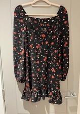 Boohoo floral black dress 8