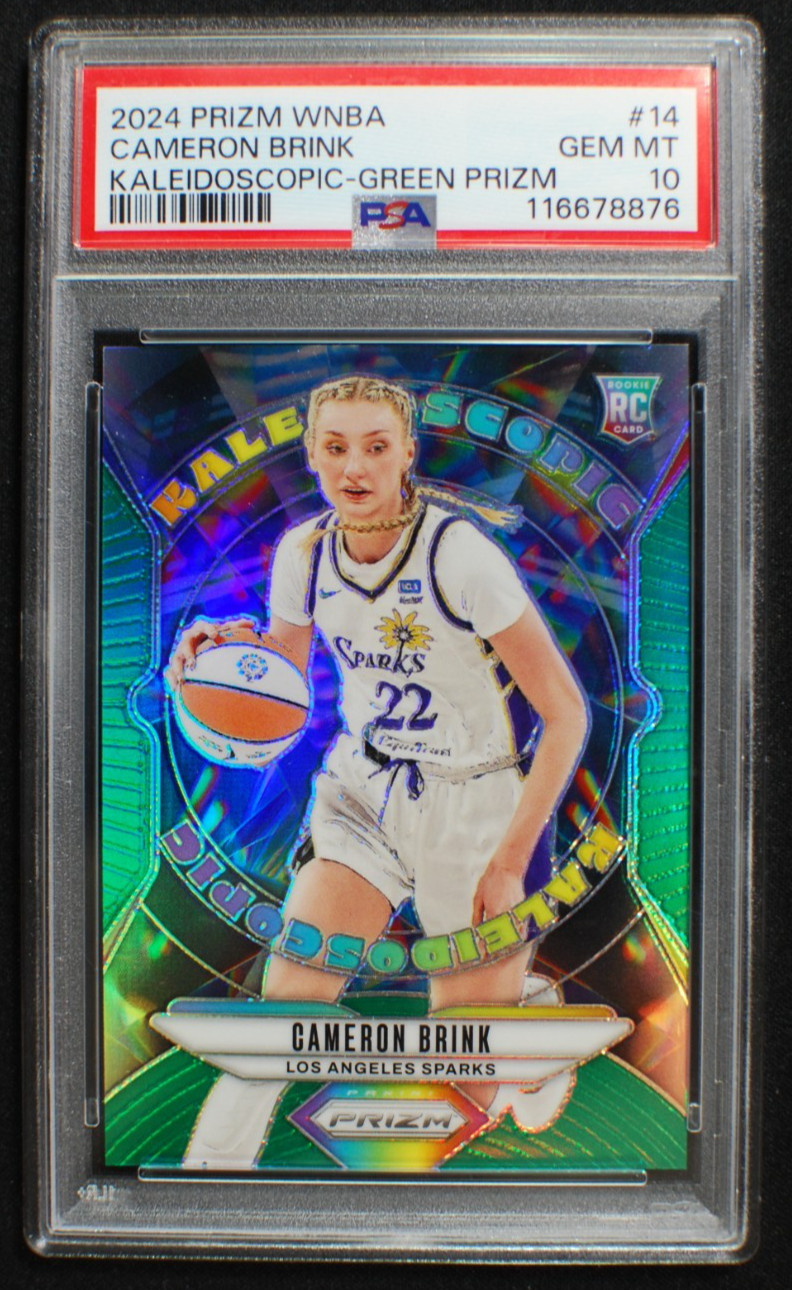 🌟 CAMERON BRINK - 2024 Panini PRIZM WNBA KALEIDOSCOPIC GREEN RC #14 - PSA 10