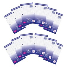 Loose Leaf Graph Filler Paper 8.5x5.5" 5x5 Grid 3Hole Punched 1200 Sheets New
