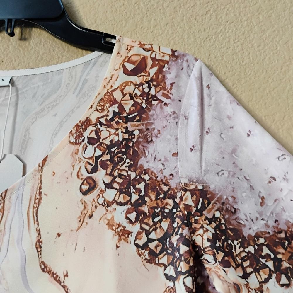 Marble Pattern Flowing Dress - image 9