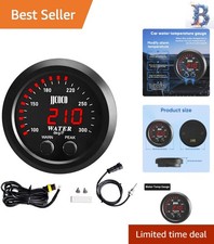 Slim Profile 52mm Digital Water Temperature Gauge with Alarm & Easy Mounting