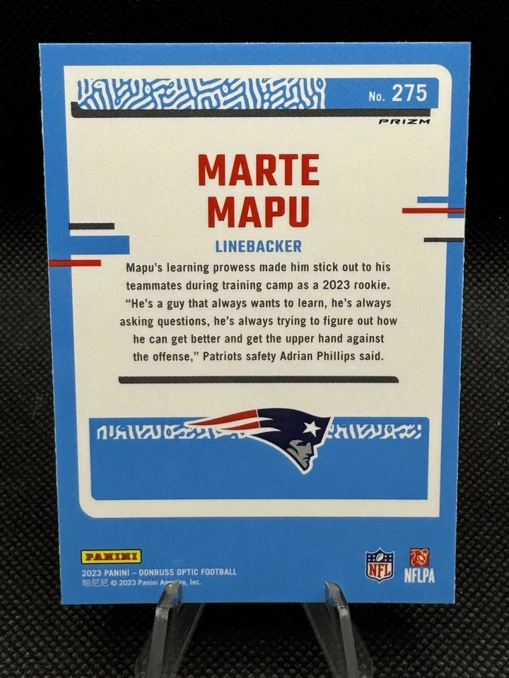 2023 Panini Donruss Optic - Rated Rookie Marte Mapu #275 Green Hyper Prizm (RC) - Image 4 of 4