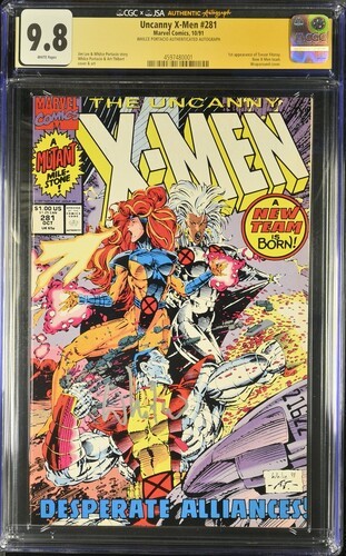 Uncanny X-Men 281 Signed by Whilce Portacio CGC & JSA 9.8 NM/M White Pages - Picture 1 of 2