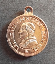 Papa Leone xiii medaglia benemerenti in argento 26mm stato pontificio vaticano