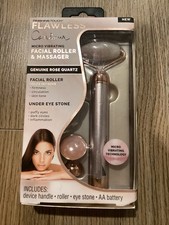 Flawless Contour Rose Quartz Facial Roller  Massager   Brand New