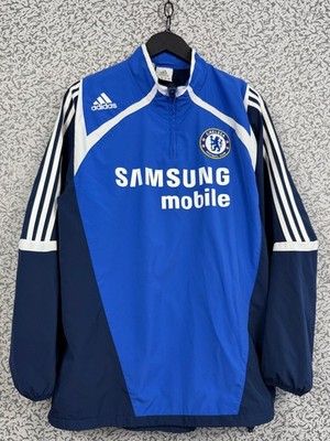 ADIDAS CHELSEA Vintage Football Train Sweatshirt Soccer Track Top Jacket 