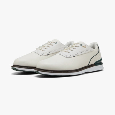 PUMA AP Avant 2.0 Spikeless Waterproof Leather Golf Shoes White/Green Men 12.5