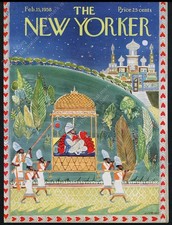 1958 New Yorker magazine framing cover February 15 1958 Valentine's Day harem