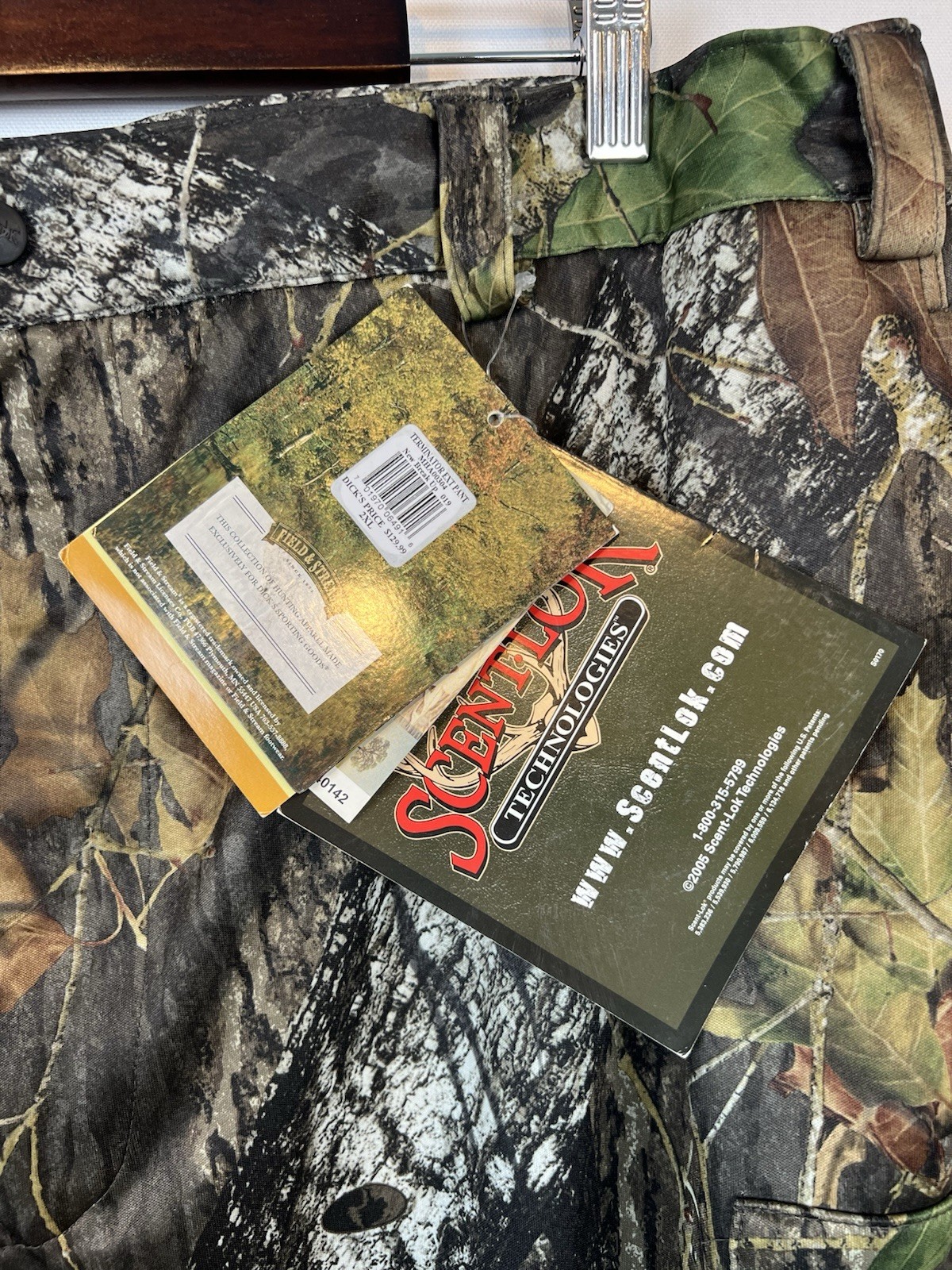 Men’s Mossy Oak Scentlok Camo Pants Field And Stream New Break Up $129 Retail