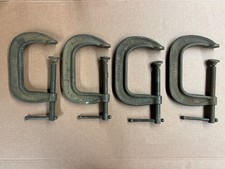 4 Vintage 4” Clamps, 1440-4”, Made In USA, (read description)