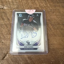2014 Bowman Chrome - Prospect Autographs Dom Nunez #BCAP-DN (AU, RC)