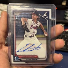 CAM CAMINITI 2024 BOWMAN CHROME DRAFT #CPA-CC AUTO 1ST PROSPECT BRAVES