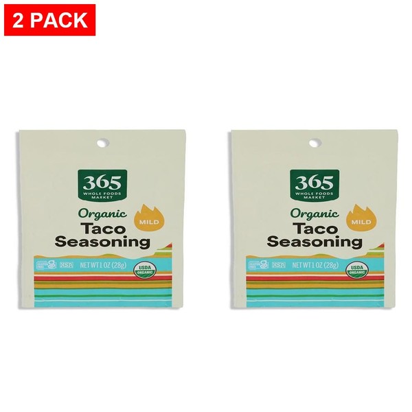Whole Foods Market, condimento orgánico para tacos, 1 onza - paquete de 2