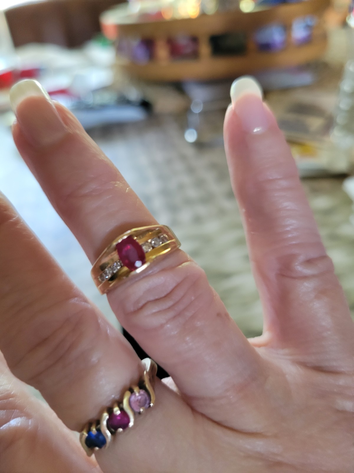 Beautiful Real Ruby And Diamond Ring - image 4