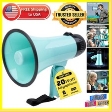 Teal 20W Megaphone with Built-In Siren Perfect for Events Communication
