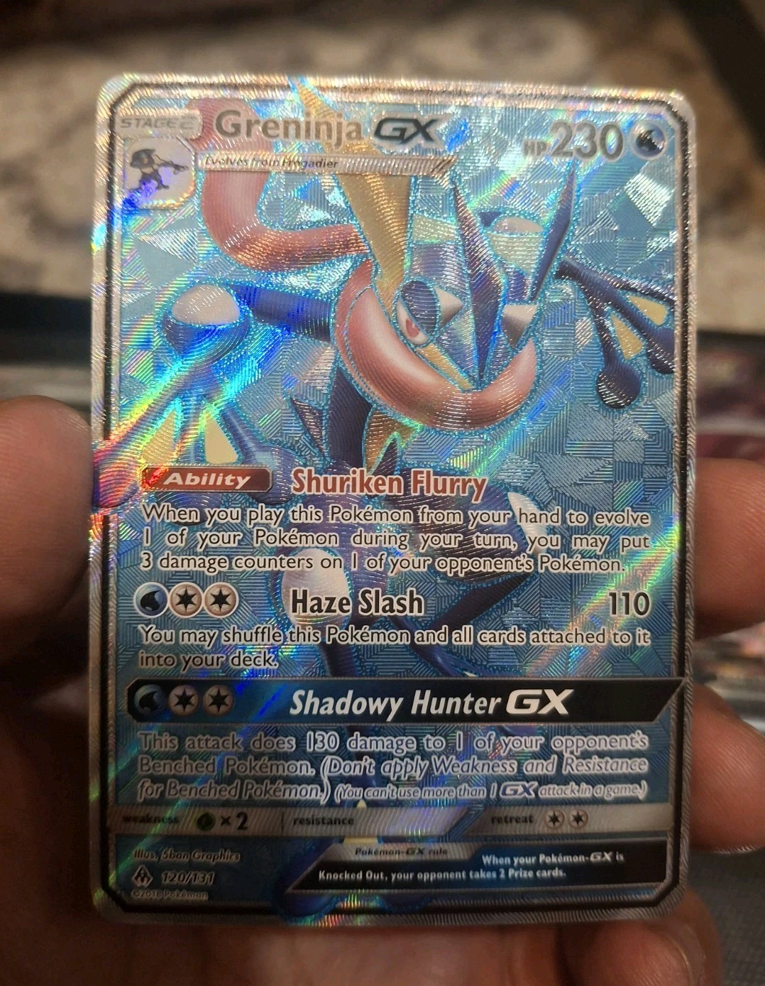 Pokemon Greninja GX (Full Art) 120/131 | Sm-Forbidden Light NM